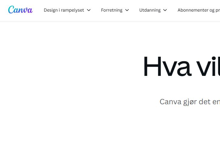 Gratis pro-konto hos Canva.com