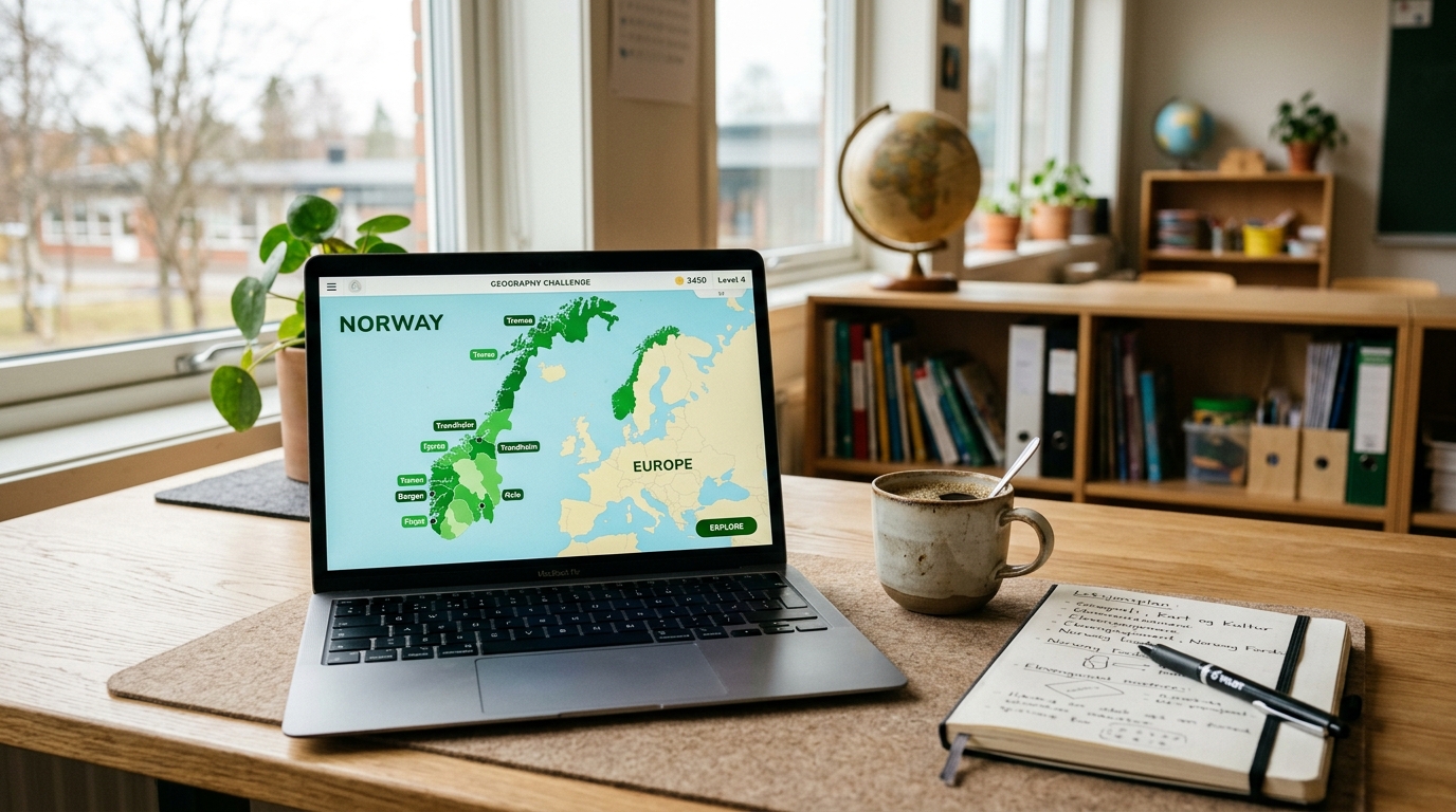 Kartjakt – et skikkelig norsk kartspill for skolen